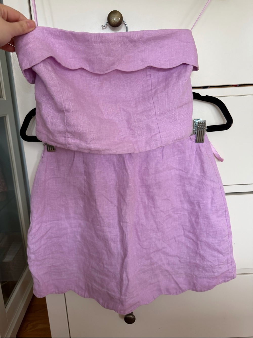 Women’s Lavender Scallop-Trim Matching Set - Picture 3 of 12